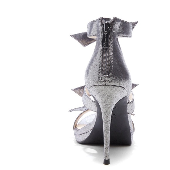 Jessica Simpson Kaycie Metallic Silver Stiletto Sandals - Picture 10 of 10